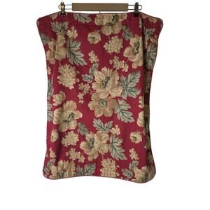 Ralph Lauren CHAPS Elizabeth Red Spruce Gold Floral STANDARD Accent Sham Qty 1